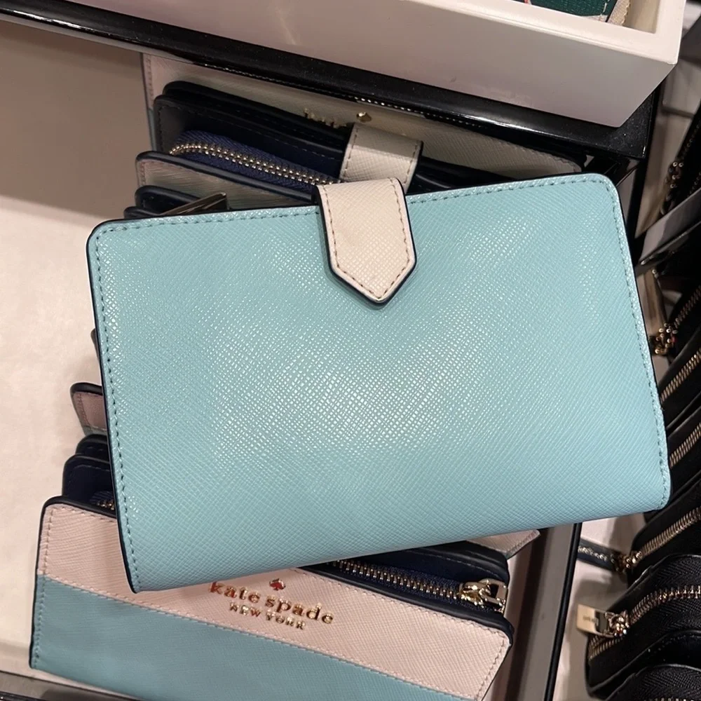 Kate Spade staci medium compact bifold wallet POOLSIDE MULTI